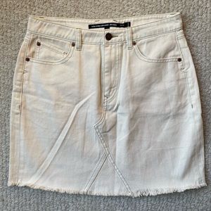 Volcom White Jean Skirt